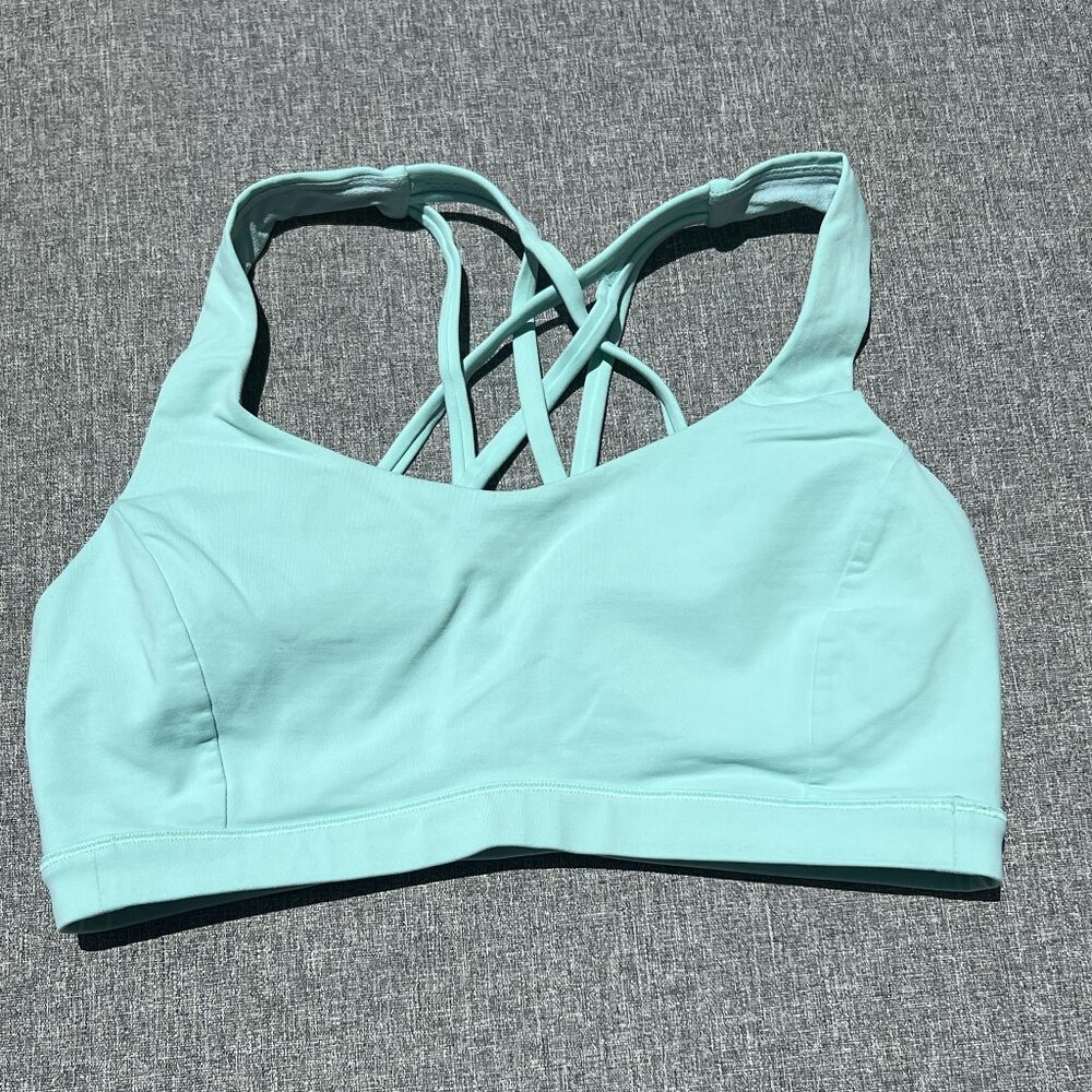 Lululemon energy sports bra teal size 8